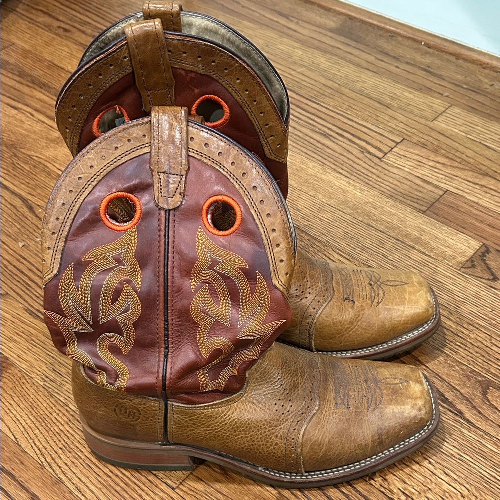 Double H Brown and Tan Men's Boots